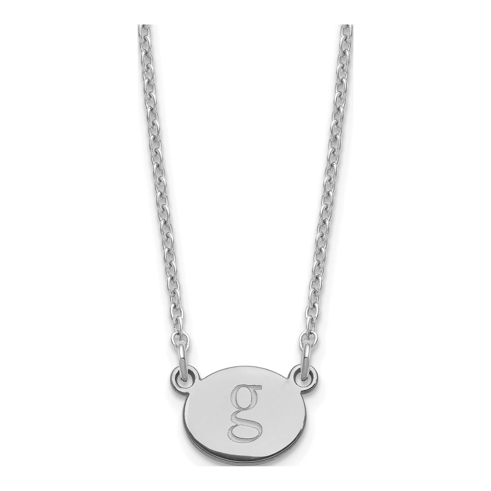 Sterling Silver Personalized Oval Initial Necklace