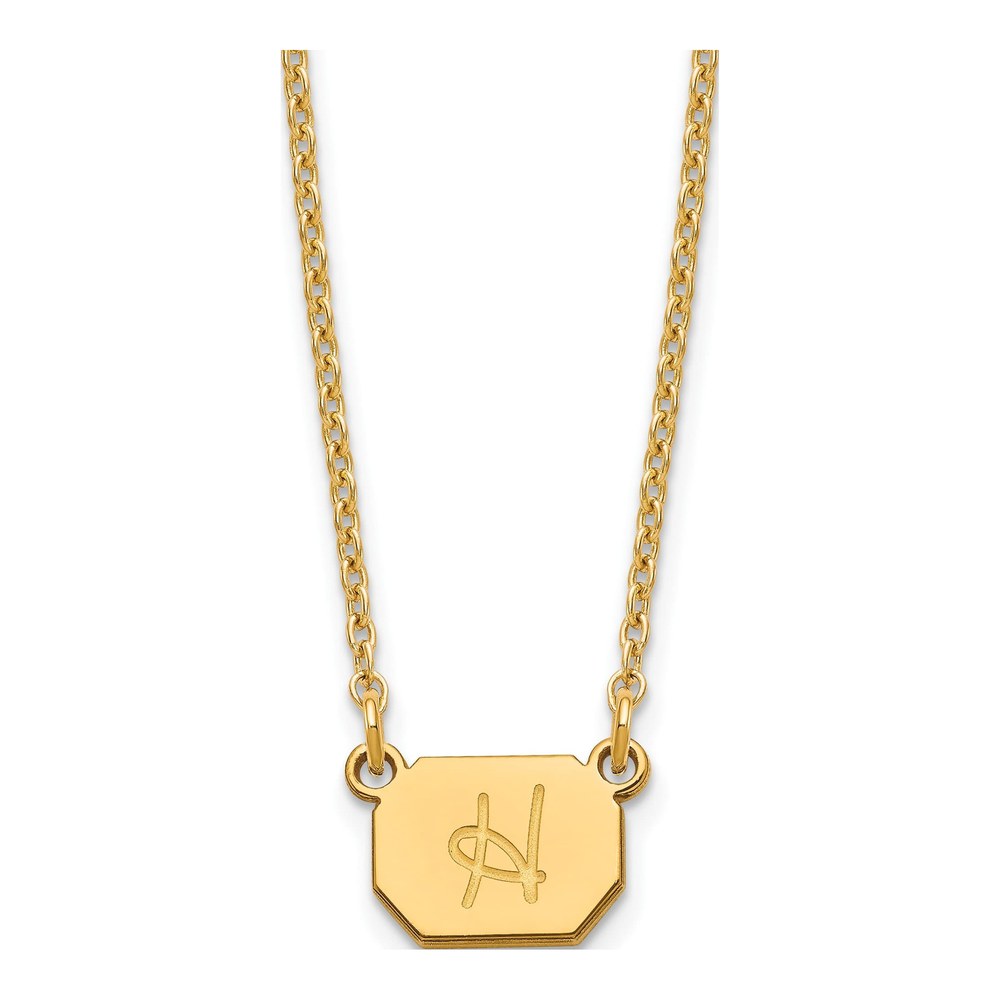 Personalized Initial Necklace, Gold-Plated Sterling