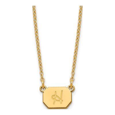 Gold-Plated Sterling Silver Personalized Initial Necklace