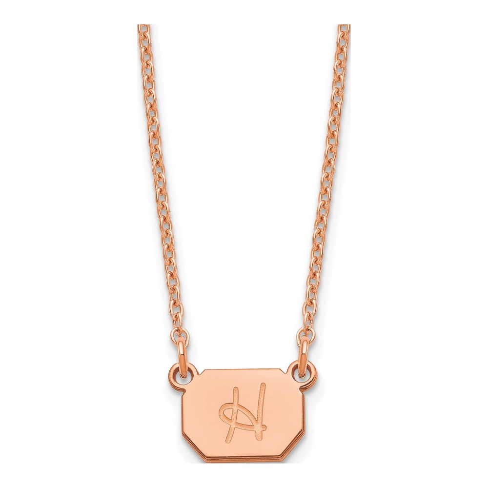 Rose Gold-Plated Sterling Silver Personalized Initial Necklace