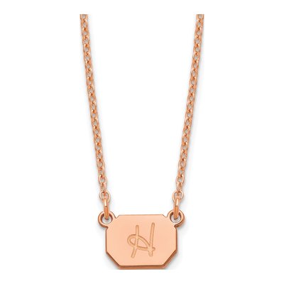 Rose Gold-Plated Sterling Silver Personalized Initial Necklace