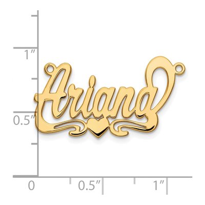 Gold-Plated Sterling Silver Personalized Heart Name Plate Pendant – view 5