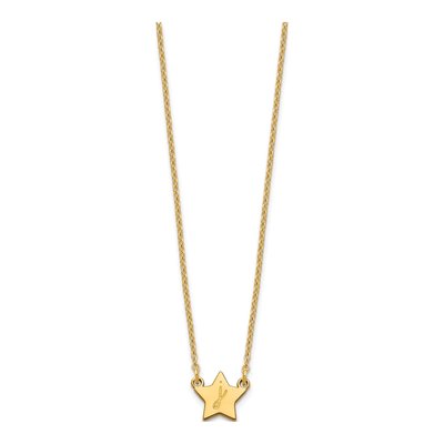 Gold-Plated Sterling Silver Initial Star Necklace – view 2