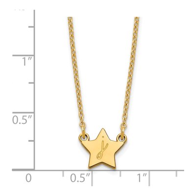 Gold-Plated Sterling Silver Initial Star Necklace – view 3