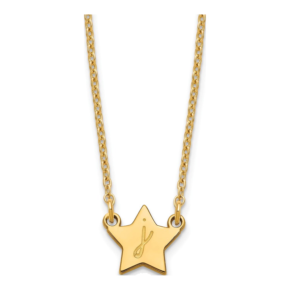 Gold-Plated Sterling Silver Initial Star Necklace
