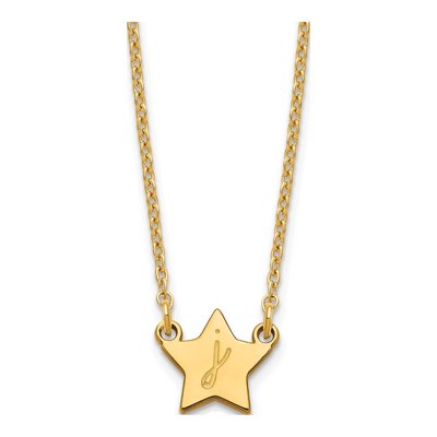 Gold-Plated Sterling Silver Initial Star Necklace