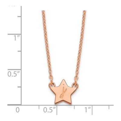 Rose Gold-Plated Sterling Silver Initial Star Necklace – view 2