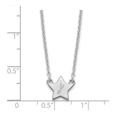 Sterling Silver Personalized Initial Star Necklace – view 3