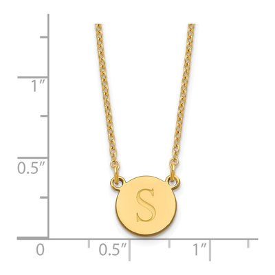 Gold-Plated Sterling Silver Personalized Round Initial Necklace – view 3