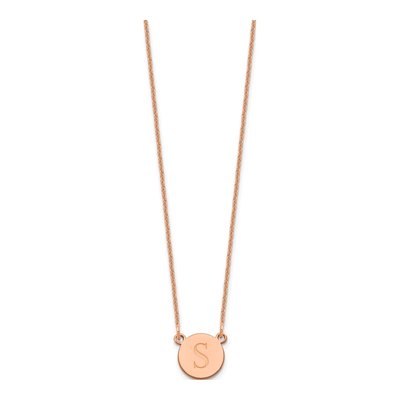 14K Rose Gold Personalized Initial Necklace – view 2