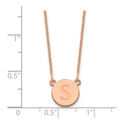 14K Rose Gold Personalized Initial Necklace – view 3