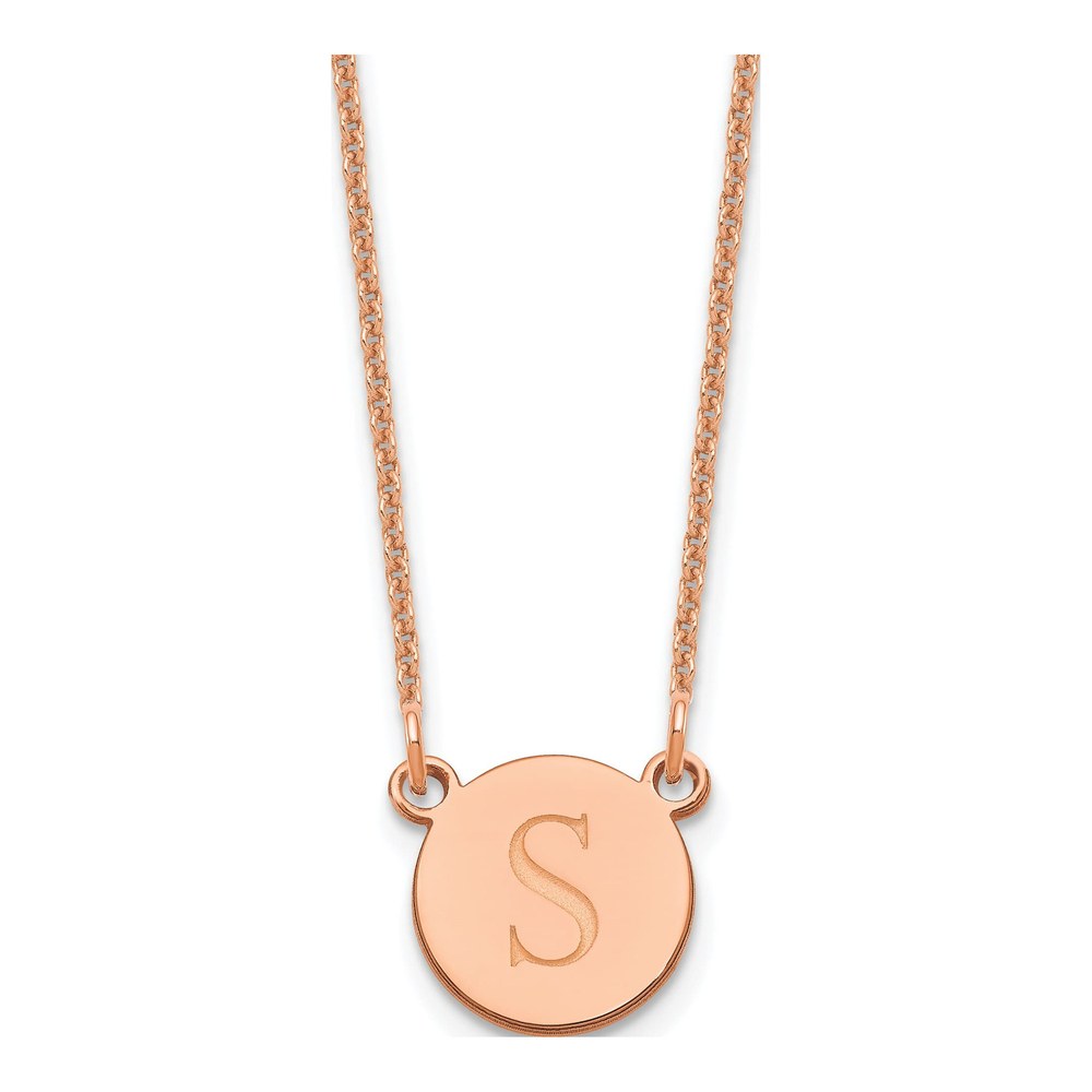 14K Rose Gold Personalized Initial Necklace