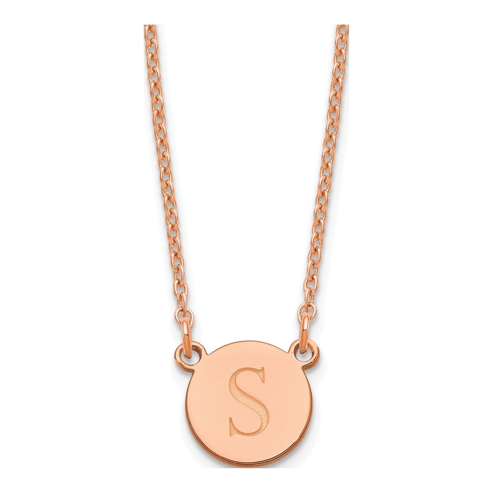 Rose Gold-Plated Sterling Silver Initial Necklace