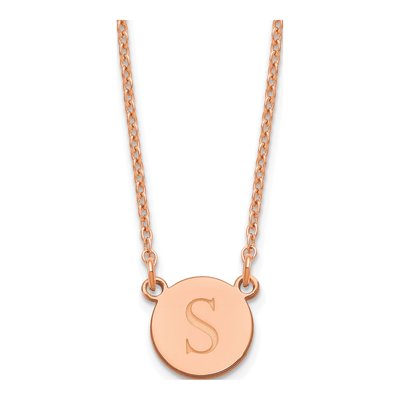 Rose Gold-Plated Sterling Silver Initial Necklace