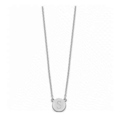 Sterling Silver Personalized Round Initial Necklace – view 2