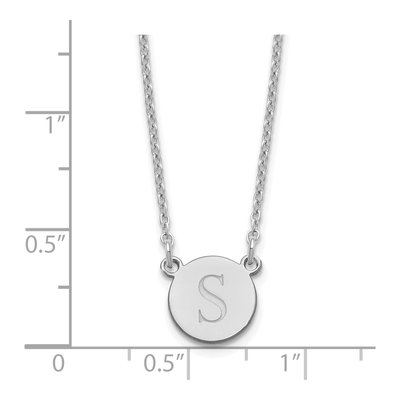 Sterling Silver Personalized Round Initial Necklace – view 3