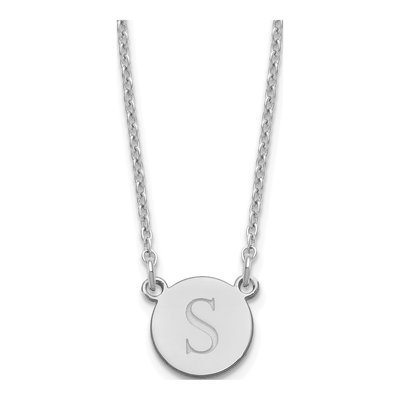 Sterling Silver Personalized Round Initial Necklace