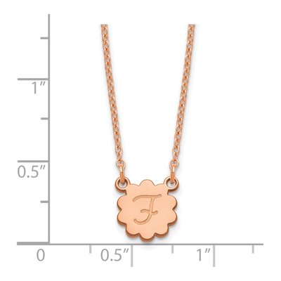 Rose Gold-Plated Sterling Silver Personalized Initial Flower Necklace – view 3