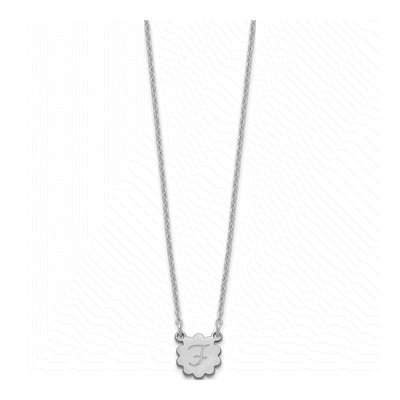 Sterling Silver Initial Flower Necklace – view 2