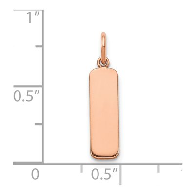 14K Rose Gold Small Blank Bar Charm – view 2
