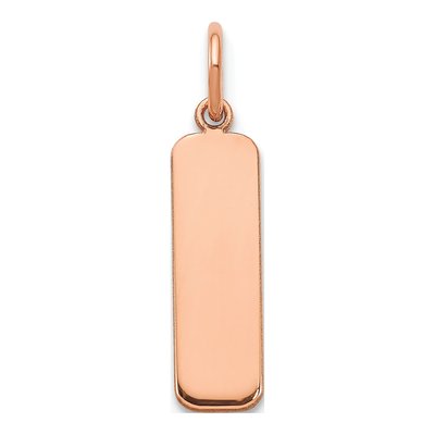 Rose Gold-Plated Sterling Silver Small Bar Charm