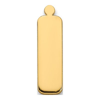 14K Yellow Gold Small Vertical Blank Bar Finding
