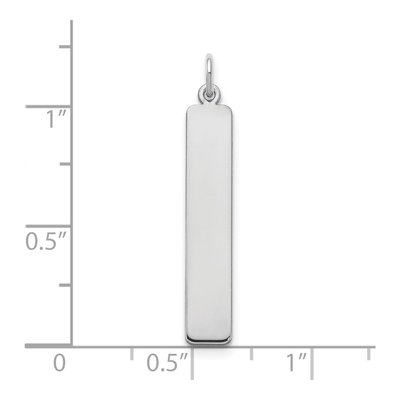 Sterling Silver Large Blank Bar for Engraving Charm – view 2