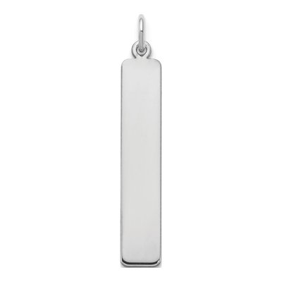 Sterling Silver Large Blank Bar for Engraving Charm