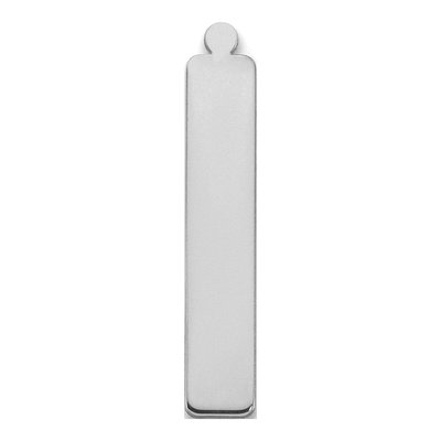 14K White Gold Large Vertical Blank Bar Finding
