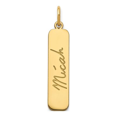 Gold-Plated Sterling Silver Signature Bar Charm