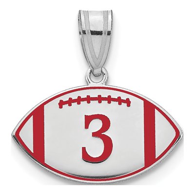 Sterling Silver Personalized Football Pendant