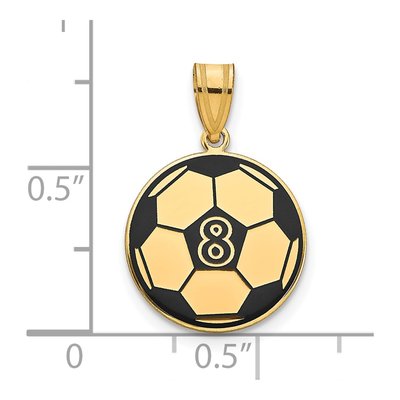 Gold-Plated Sterling Silver Personalized Soccer Ball Pendant – view 2
