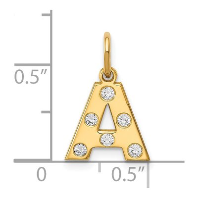 Gold-Plated Sterling Silver 1/8 ct tw Diamond Initial Charm – view 3