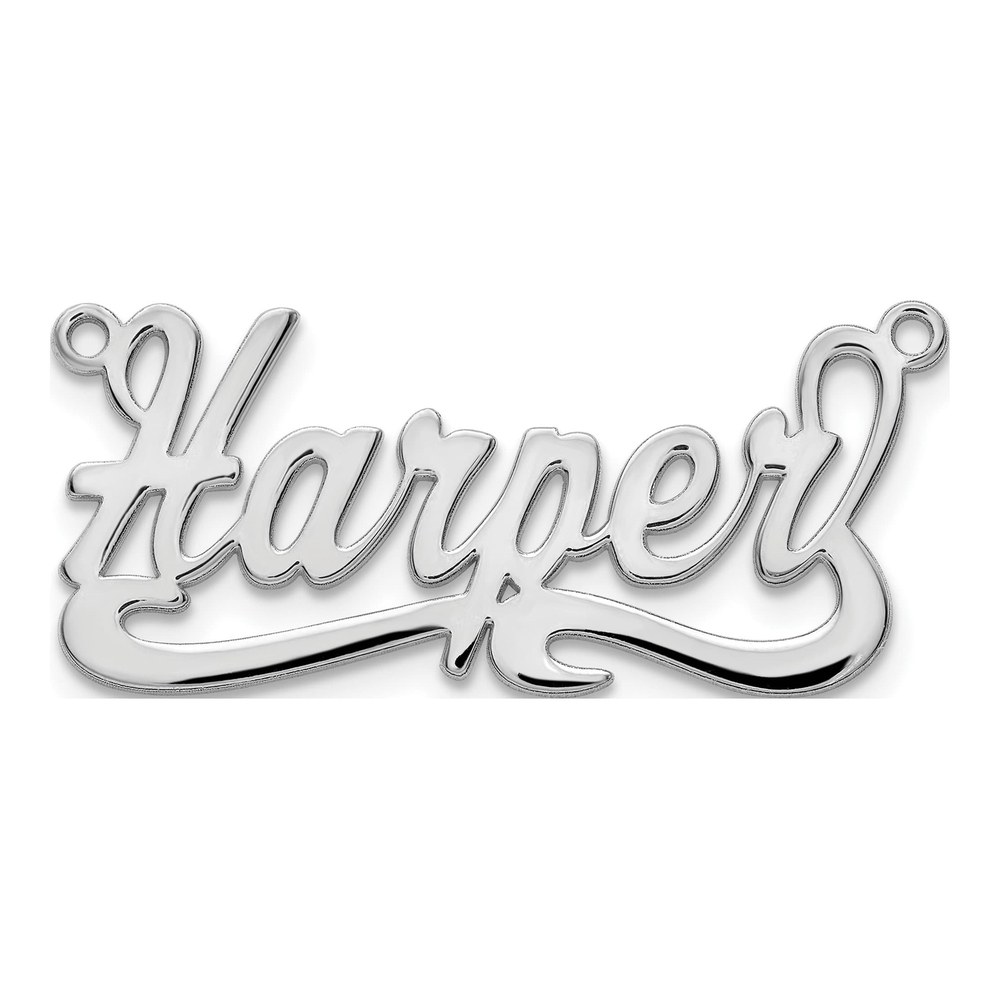 Sterling Silver/gold-Plated Polished Name Plate