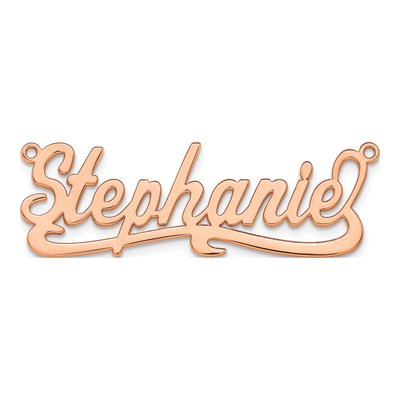 14K Rose Gold Personalized Name Plate Pendant – view 5