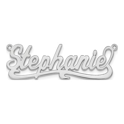 Sterling Silver Personalized Name Plate Pendant – view 4