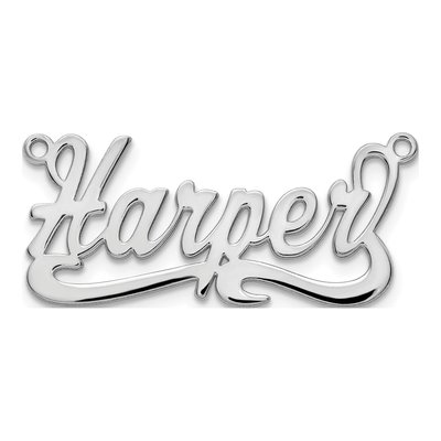 Sterling Silver Personalized Name Plate Pendant