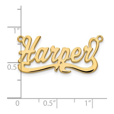 14K Yellow Gold Personalized Name Plate Pendant – view 3