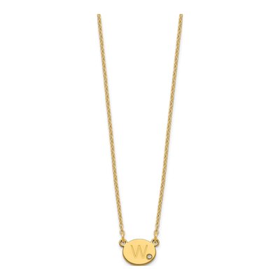 Gold-Plated Sterling Silver Diamond Personalized Initial Necklace – view 2
