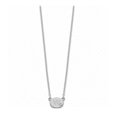 Sterling Silver Diamond Initial Necklace – view 2