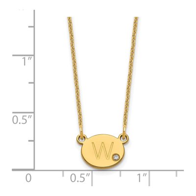 14K Yellow Gold Diamond Initial Necklace – view 3