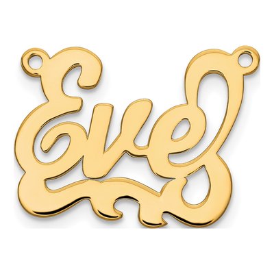 Gold-Plated Sterling Silver Personalized Name Plate Pendant – view 2