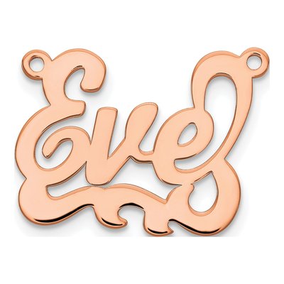14K Rose Gold Personalized Name Plate Pendant – view 2