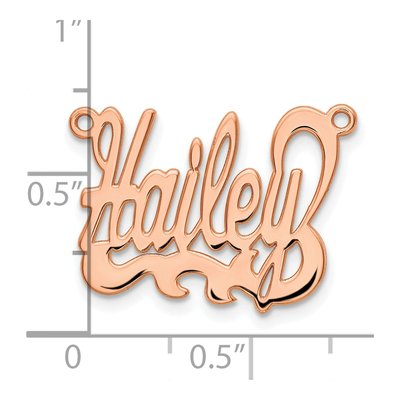 Rose Gold-Plated Sterling Silver Personalized Name Plate Pendant – view 5
