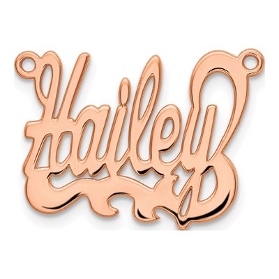 Rose Gold-Plated Sterling Silver Personalized Name Plate Pendant