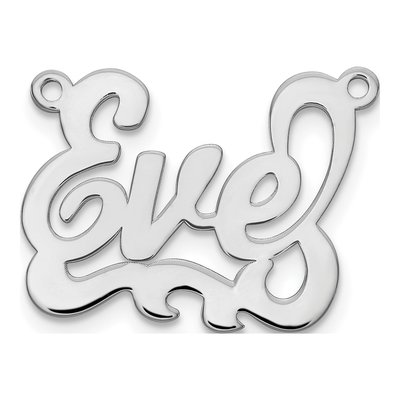 Sterling Silver Personalized Name Plate Pendant – view 2