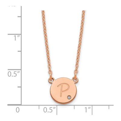 Rose Gold-Plated Sterling Silver Diamond Initial Necklace – view 2