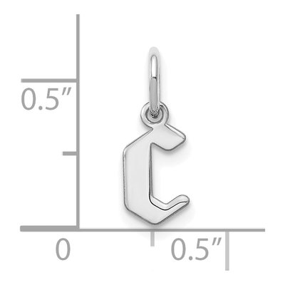 Sterling Silver Letter C Pendant – view 2