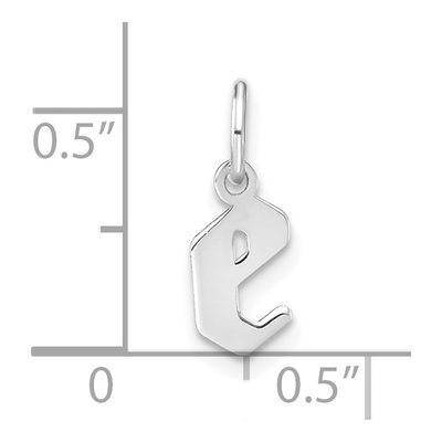 Sterling Silver Lowercase Letter E Pendant – view 3