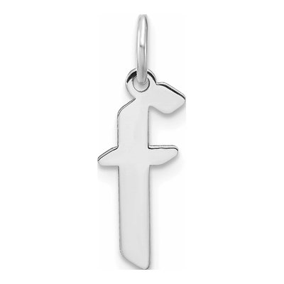 Sterling Silver Lowercase Letter F Pendant
